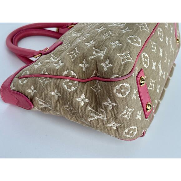 Louis Vuitton Sabbia Cabas Tote Bag in Monogram Canvas w Pink Leather Trim D-9 - Picture 7 of 16